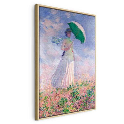 Painting in a wooden frame - Woman with a parasol G ART