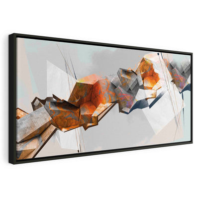 Painting in a black wooden frame - Abstract chain G ART