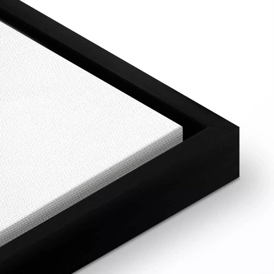 Glezna melnā koka rāmī - abstraktas zilas magones, American box ART XL