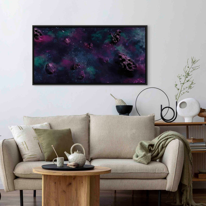Glezna melnā koka rāmī - Bezgalīgā telpa - nopirkt G ART