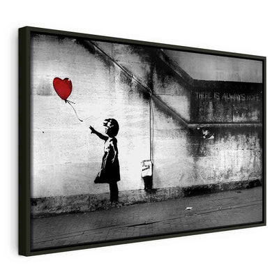 Painting in a black wooden frame - Hope (Banksy) G ART