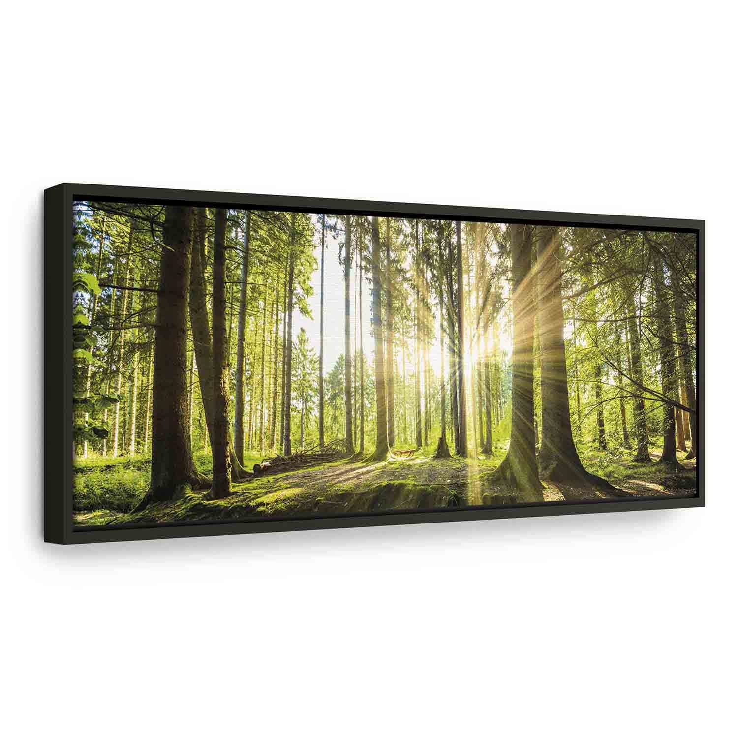 Glezna melnā koka rāmī - Dienas gaisma - viesistabas interjers G ART
