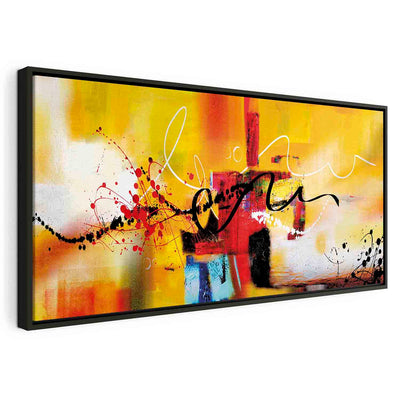 Painting in a black wooden frame - Street melodies G ART