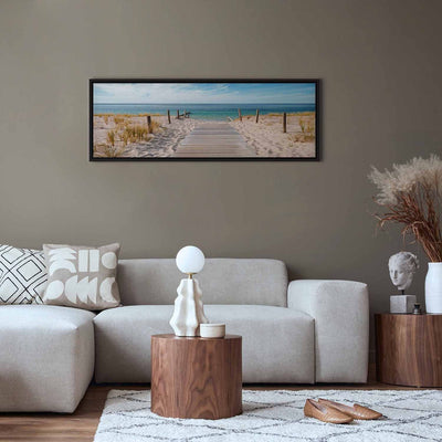 Painting in a black wooden frame - sea silence g art