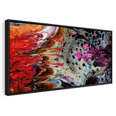 Painting in a black wooden frame - Fusion of colors G ART