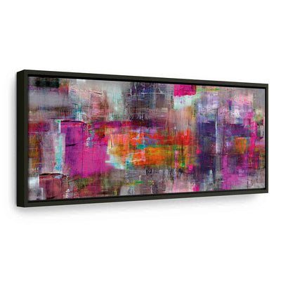 Painting in a black wooden frame - Land of colors G ART
