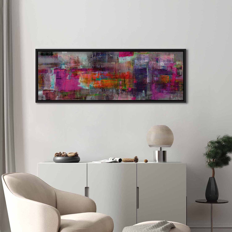 Painting in a black wooden frame - Land of colors G ART