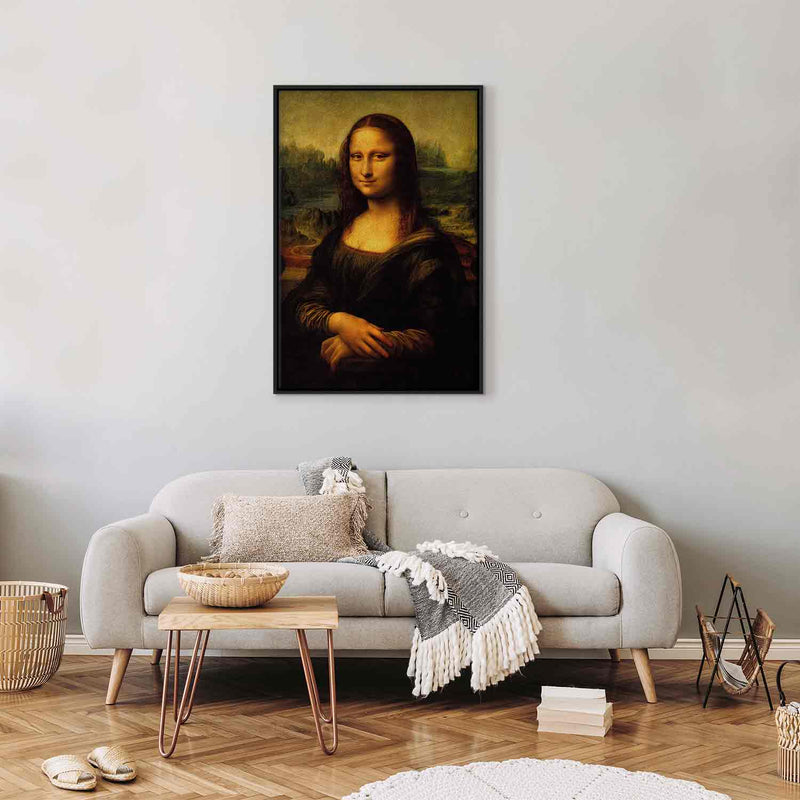 Painting in a black wooden frame - Mona Lisa G ART