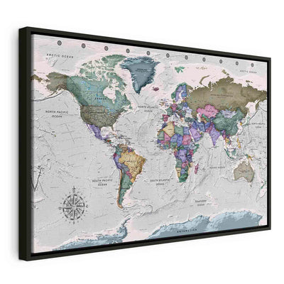 Painting in a black wooden frame - World destinations G ART