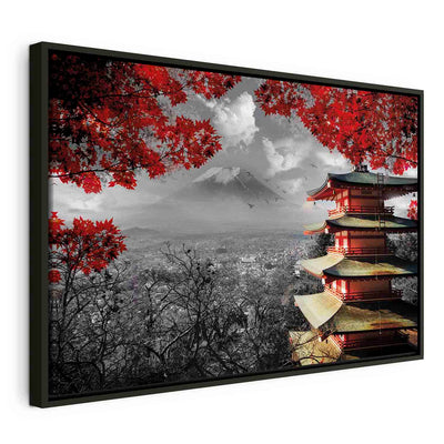 Painting in a black wooden frame - Adventure in Japan G ART