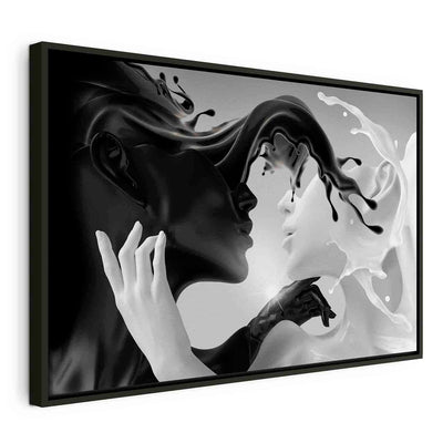 Painting in a black wooden frame - Opposite G ART