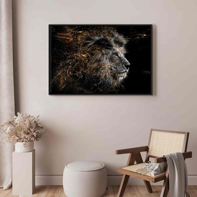 Painting in a black wooden frame - Sun King G ART