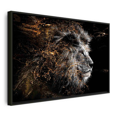 Painting in a black wooden frame - Sun King G ART