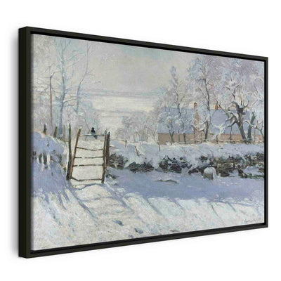 Painting in a black wooden frame - Winter G ART
