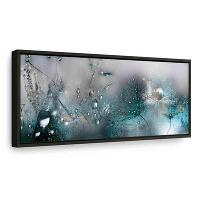 Painting in a black wooden frame - blue sonate g art
