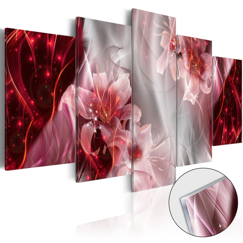 Glezna uz akrila stikla ar ziediem - Inkarnadīnas komēta, 92495 Artgeist