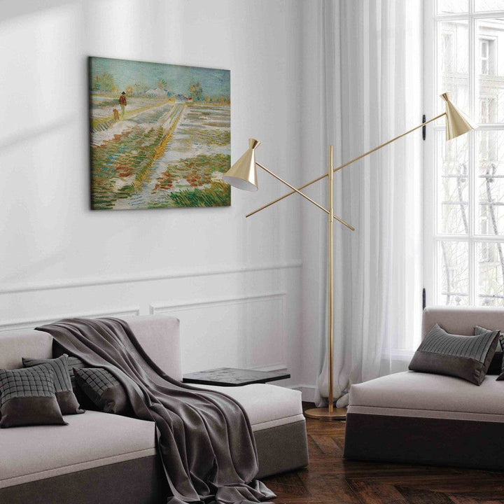 Gleznas reprodukcija /Vinsents van Gogs/ - Ainava ar sniegu G ART