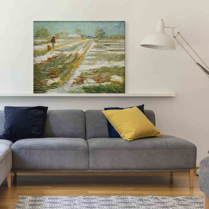 Gleznas reprodukcija /Vinsents van Gogs/ - Ainava ar sniegu G ART