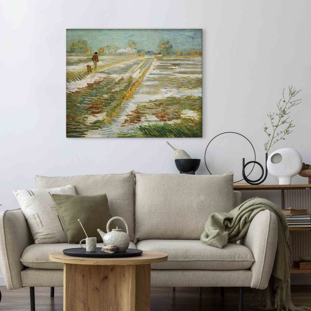 Gleznas reprodukcija /Vinsents van Gogs/ - Ainava ar sniegu G ART