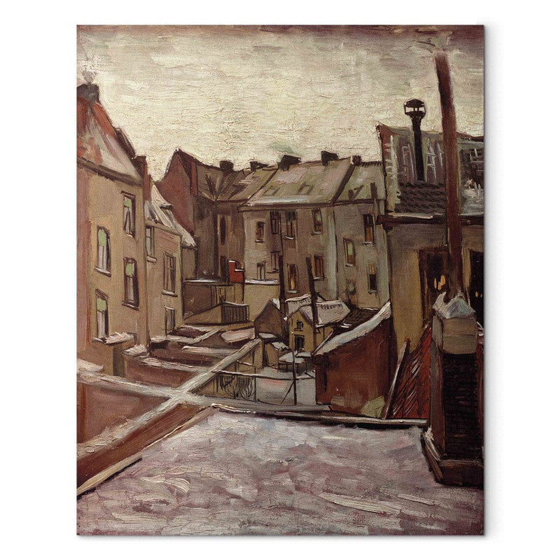 Reproduction of painting (Vincent van Gogh) - Antwerp Old Home Courtyards in Snow G Art