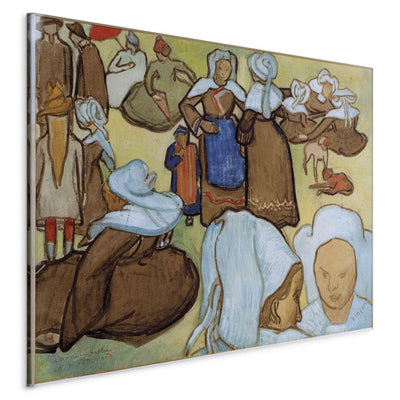 Reproduction of painting (Vincent van Gogh) - Bretononische Frauen Auf der Wiese G Art