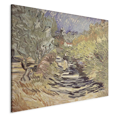 Painting Reproduction (Vincent van Gogh) - The Road Long Remī with Women's Figures G Art
