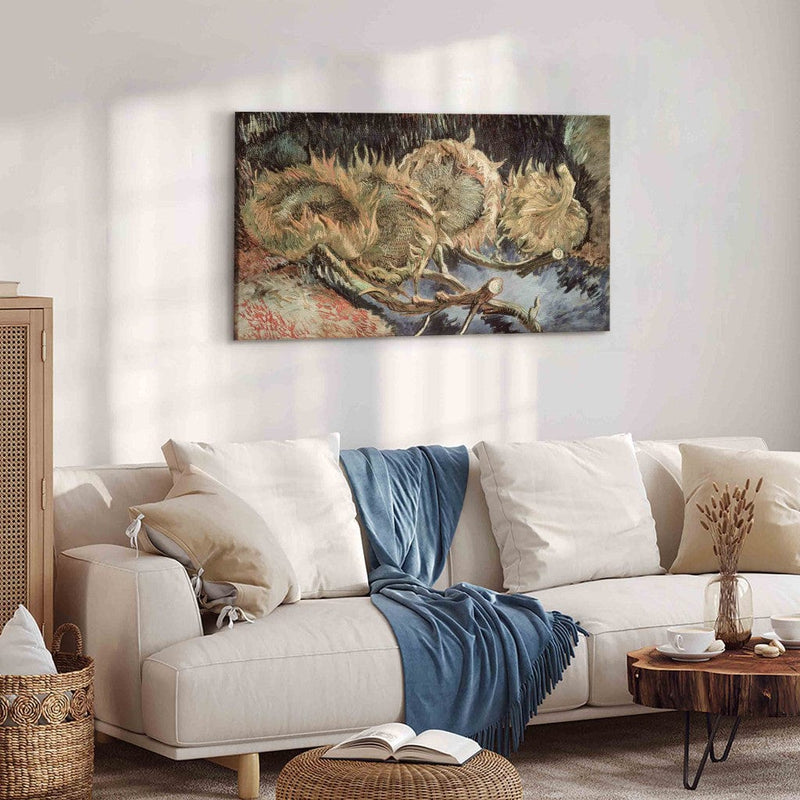 Reproduction of painting (Vincent van Gogh) - four sunflowers g art