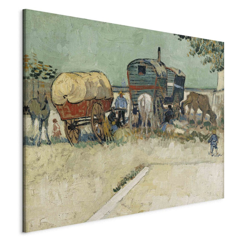 Maalide reprodutseerimine (Vincent Van Gogh) - mustlaste laager, hobuste pood G kunst