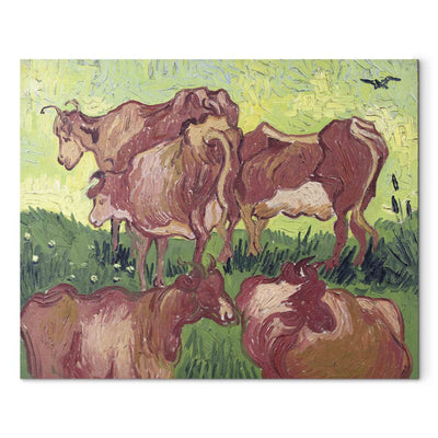 Maalauksen lisääntyminen (Vincent Van Gogh) - lehmät G Art