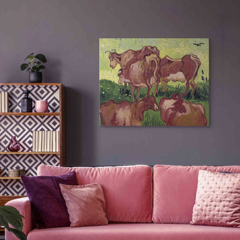 Maalauksen lisääntyminen (Vincent Van Gogh) - lehmät G Art
