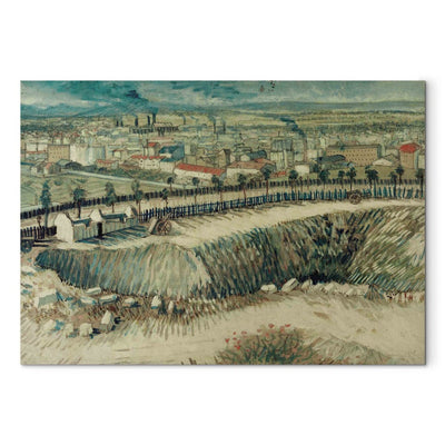 Gleznas reprodukcija (Vinsents van Gogs) - Industriālā ainava Parīzes nomalē netālu no Monmartra G ART