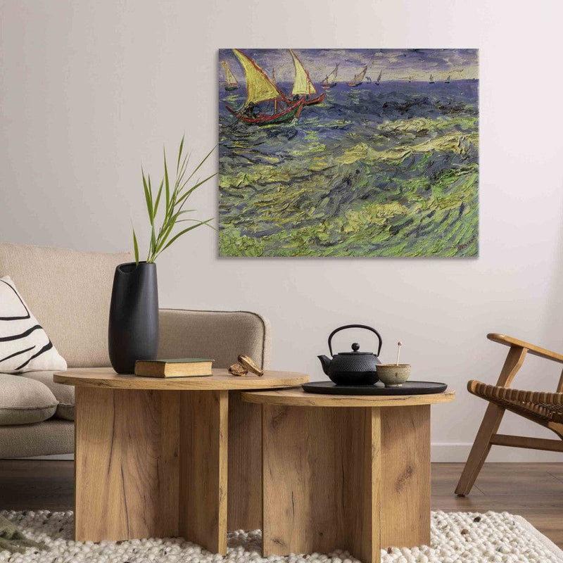 Gleznas reprodukcija (Vinsents van Gogs) - Jūras ainava Senē-Marī (Vidusjūras skats) G ART