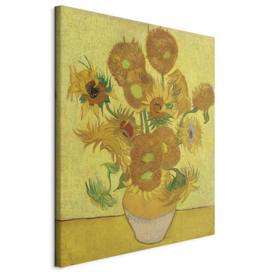 Maalige paljundus (Vincent Van Gogh) - natüürmort - vaas viieteistkümne päevalillega G Art