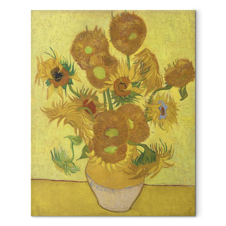 Gleznas reprodukcija /Vinsents van Gogs/ - Klusā daba - vāze ar piecpadsmit saulespuķēm G ART