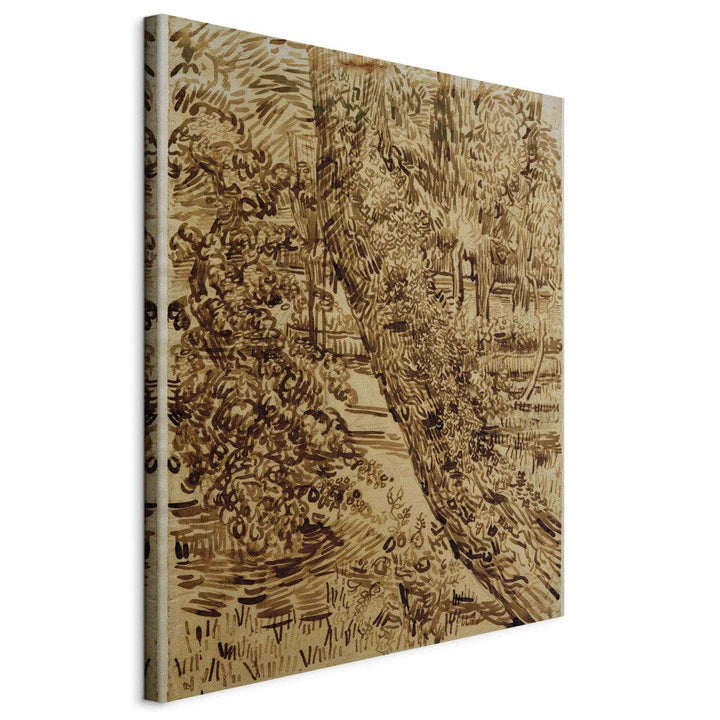 Gleznas reprodukcija /Vinsents van Gogs/ - Koks ar efeju dārzā G ART
