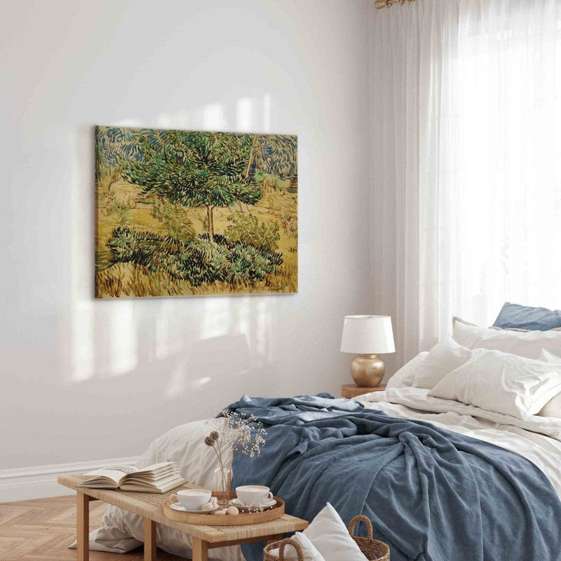 Reproduction of painting (Vincent van Gogh) - Wood and shrubs in the nursing home garden g Art