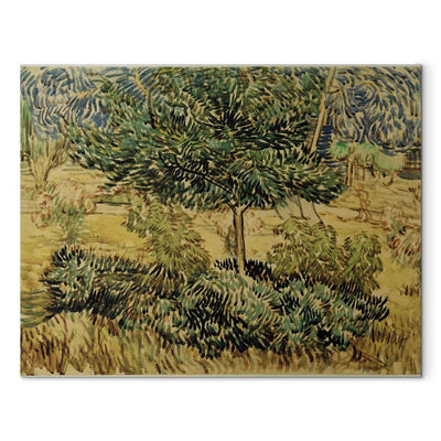 Maali reprodutseerimine (Vincent Van Gogh) - puit ja põõsad hooldekodus aias G Art
