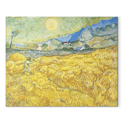 Reproduction of painting (Vincent van Gogh) - Wheat field behind Saint -Paul Hospital with Mower G Art
