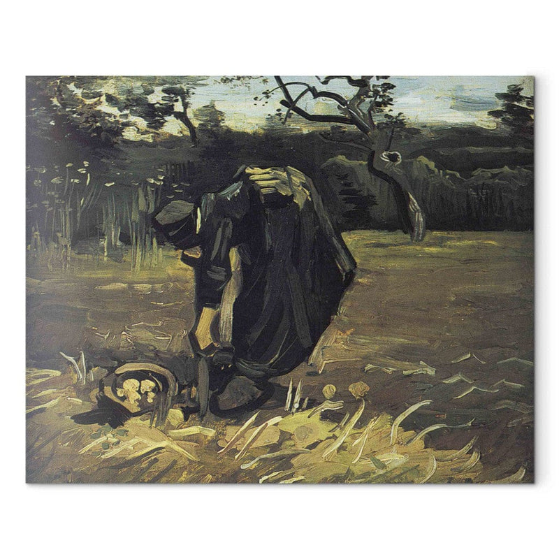 Gleznas reprodukcija (Vinsents van Gogs) - Lauksaimniece vāc kartupeļu ražu G ART