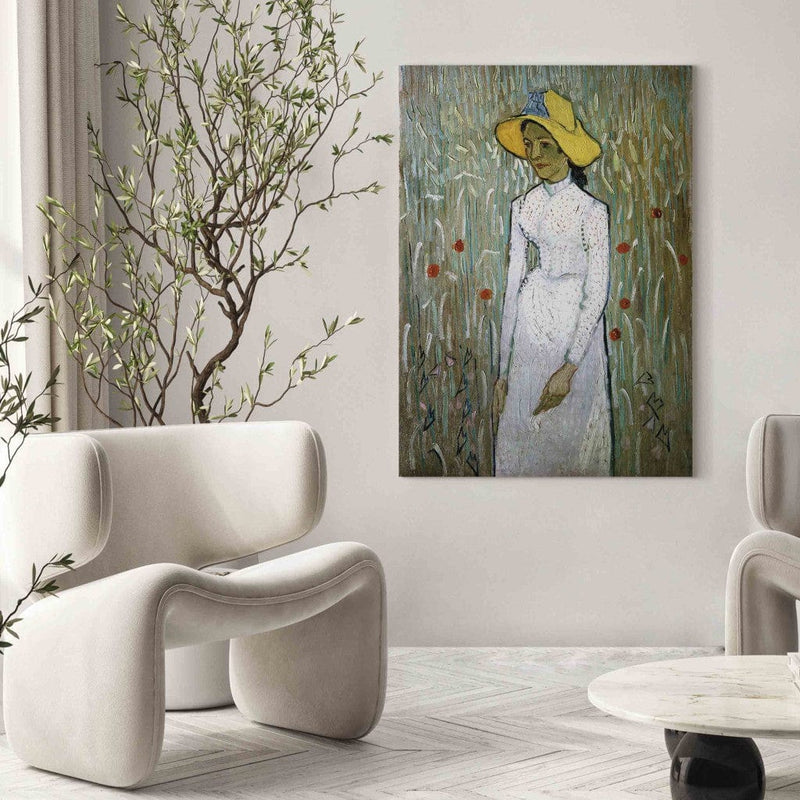 Gleznas reprodukcija (Vinsents van Gogs) - Meitene baltā tērpā G ART