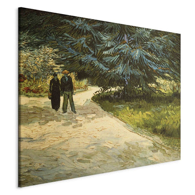 Maalauksen lisääntyminen (Vincent Van Gogh) - julkinen puutarha parilla ja sinisellä kuusella: Poet Garden III G Art