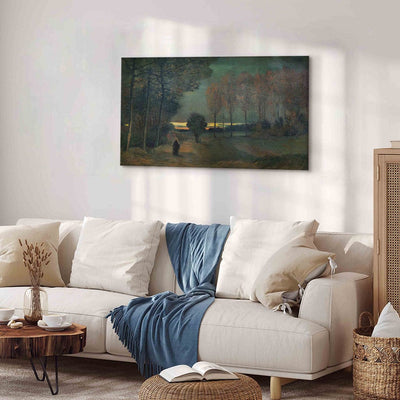 Gleznas reprodukcija (Vinsents van Gogs) - Rudens ainava vakarā G ART