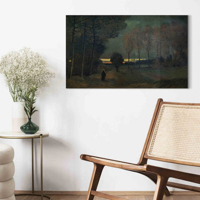 Gleznas reprodukcija (Vinsents van Gogs) - Rudens ainava vakarā G ART