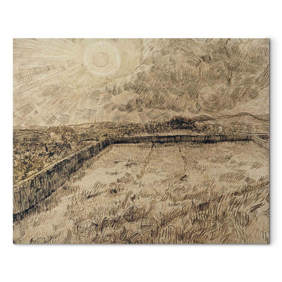 Maalauksen lisääntyminen (Vincent Van Gogh) - Aurinko vehnän kentän G -taidetta yli