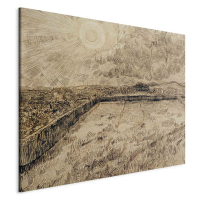 Maalauksen lisääntyminen (Vincent Van Gogh) - Aurinko vehnän kentän G -taidetta yli