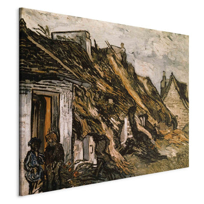 Reproduction of painting (Vincent van Gogh) - coniferous houses in Chaponval (Chaponval) G Art
