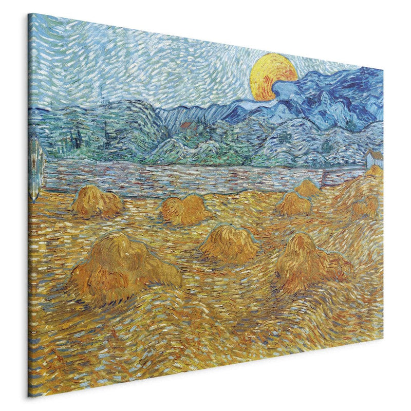 Maalauksen lisääntyminen (Vincent Van Gogh) - Iltamaisema kasvavan kuukauden G -taidetta