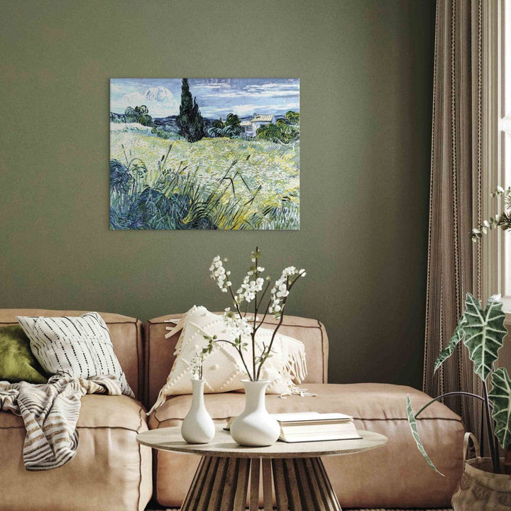 Gleznas reprodukcija /Vinsents van Gogs/ - Zaļais kviešu lauks ar kipresi G ART