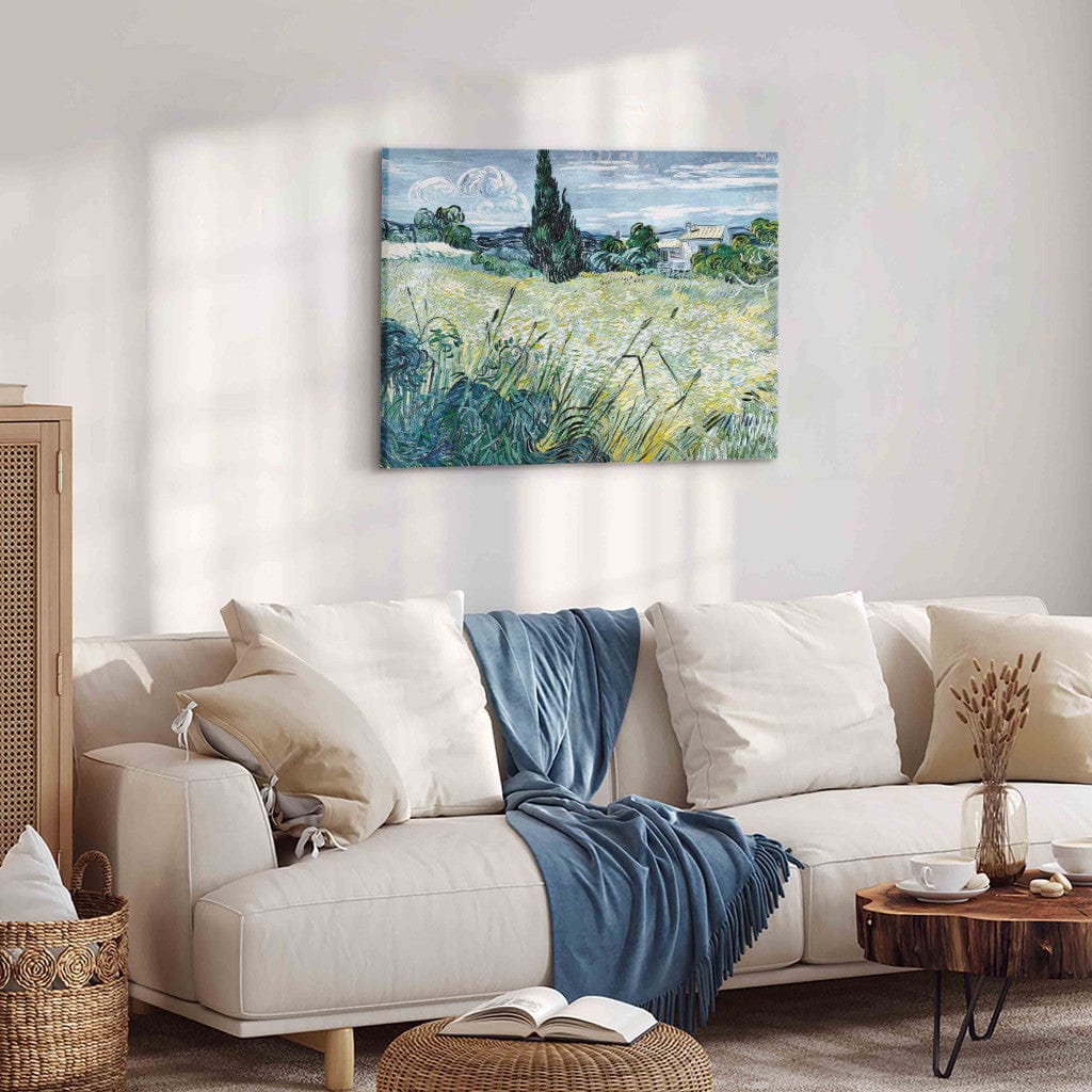 Gleznas reprodukcija /Vinsents van Gogs/ - Zaļais kviešu lauks ar kipresi G ART