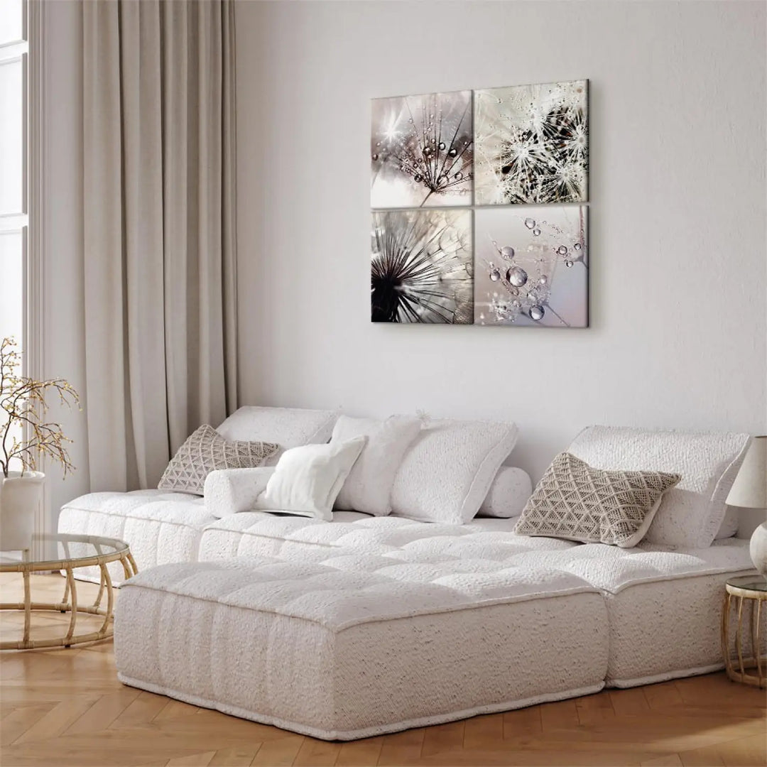 Gleznu komplekts ar pienenēm - Maigs aromāts (x 4) - 118436 ART XL